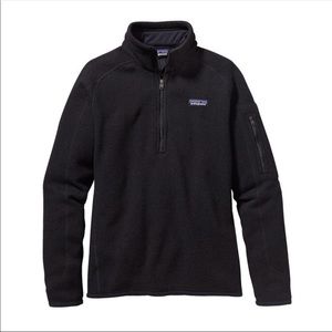Black Patagonia Better Sweater 1/4 zip fleece